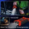 Portable Car Jump Starter 300 A Starting Current, 800 A Peak Booster Power Bank with LED Flashlight, Type‑C Charging Cable & Carry Case