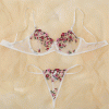 Hot sale lace flower underwear set