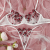 Hot sale lace flower underwear set