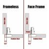 JQK Cabinet Door Hinges Soft Closing, 1/2 Partial Overlay Cupboard Door Hinge for Face Frame Cabinets, Metal 10 Pack, CH300-SN-P10 JQK Cabinet Door Hinges Soft Closing, 1/2 Partial Overlay Cupboard Door Hinge for Face Frame Cabinets, Metal 10 Pack, CH300-SN-P10