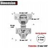 JQK Cabinet Door Hinges Soft Closing, 1/2 Partial Overlay Cupboard Door Hinge for Face Frame Cabinets, Metal 10 Pack, CH300-SN-P10 JQK Cabinet Door Hinges Soft Closing, 1/2 Partial Overlay Cupboard Door Hinge for Face Frame Cabinets, Metal 10 Pack, CH300-SN-P10
