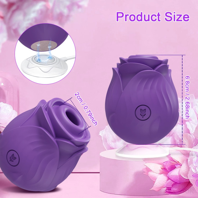 Rose-Sucking Toys Vibrator for Women Tongue Licking Oral Nipple Clitoris Vacuum Stimulator Female Sex Toys Goods for Adults