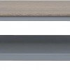ChooChoo Farmhouse Coffee Table, Grey Living Room Table with Shelf, 40 Inch