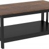 ChooChoo White Coffee Table, Farmhouse Living Room Table with Shelf, 40 Inch ChooChoo White Coffee Table, Farmhouse Living Room Table with Shelf, 40 Inch