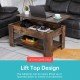 FDW Lift Top Coffee Table with Hidden Compartment and Storage Shelf Wooden Lift Tabletop for Home Living Room Reception Room Office (White) FDW Lift Top Coffee Table with Hidden Compartment and Storage Shelf Wooden Lift Tabletop for Home Living Room Reception Room Office (White)