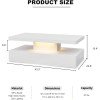 IKIFLY Modern LED Coffee Table with Drawer, Black High Glossy Rectangle Coffee End Table with 16 Colors LED Lights for Living Room Bedroom IKIFLY Modern LED Coffee Table with Drawer, Black High Glossy Rectangle Coffee End Table with 16 Colors LED Lights for Living Room Bedroom