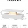 IKIFLY Modern LED Coffee Table with Drawer, White High Glossy Rectangle Coffee End Table with 16 Colors LED Lights for Living Room Bedroom IKIFLY Modern LED Coffee Table with Drawer, White High Glossy Rectangle Coffee End Table with 16 Colors LED Lights for Living Room Bedroom