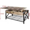 LUMAMU Rustic Lift Top Coffee Table with Storage, Rising and Lift up Wood Coffee Table, Lifting Storage Rising Dining Table for Living Room, Rustic Brown LUMAMU Rustic Lift Top Coffee Table with Storage, Rising and Lift up Wood Coffee Table, Lifting Storage Rising Dining Table for Living Room, Rustic Brown