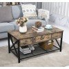LUMAMU Rustic Lift Top Coffee Table with Storage, Rising and Lift up Wood Coffee Table, Lifting Storage Rising Dining Table for Living Room, Rustic Brown LUMAMU Rustic Lift Top Coffee Table with Storage, Rising and Lift up Wood Coffee Table, Lifting Storage Rising Dining Table for Living Room, Rustic Brown