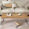 LUSPAZ Modern Wood Coffee Table, 2.7" Thicken Coffee Table for Living Room Chevron Pattern & Metal Hairpin Legs