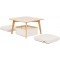 Small Coffee Table Square Tatami Table Storage Basket 2 Sponge Cushions Living Room Furniture