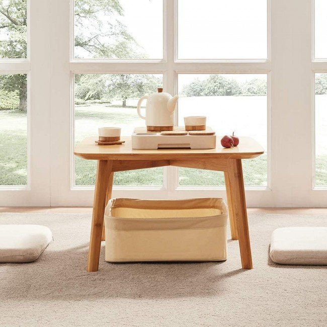 Small Coffee Table Square Tatami Table Storage Basket 2 Sponge Cushions Living Room Furniture Small Coffee Table Square Tatami Table Storage Basket 2 Sponge Cushions Living Room Furniture