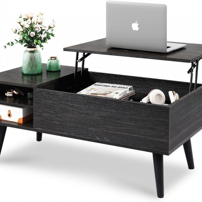 WLIVE Lift Top Coffee Table for Living Room,Small Coffee Table with Storage,Hidden Compartment and Adjustable Shelf,Mid Century Modern, Wood,Cherry,Espresso. WLIVE Lift Top Coffee Table for Living Room,Small Coffee Table with Storage,Hidden Compartment and Adjustable Shelf,Mid Century Modern, Wood,Cherry,Espresso.