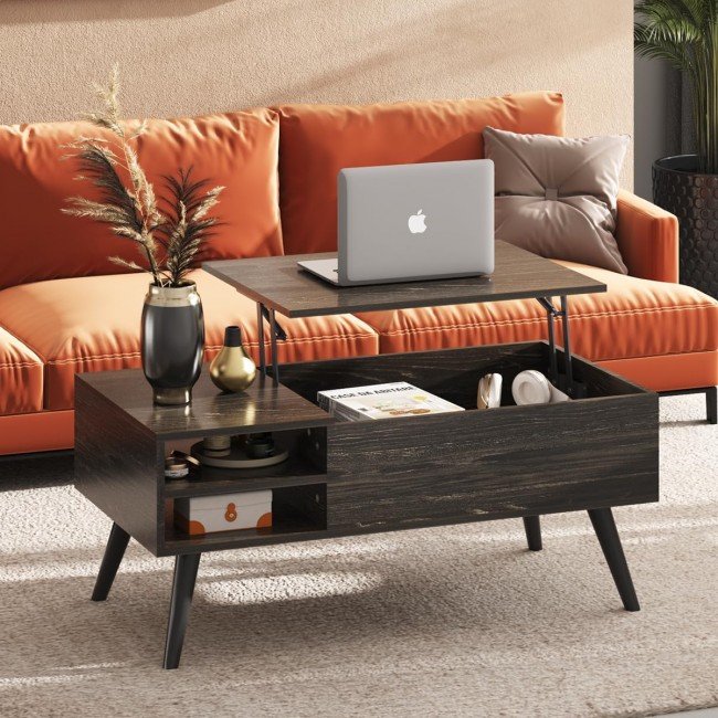 WLIVE Lift Top Coffee Table for Living Room,Small Coffee Table with Storage,Hidden Compartment and Adjustable Shelf,Mid Century Modern, Wood,Cherry,Espresso. WLIVE Lift Top Coffee Table for Living Room,Small Coffee Table with Storage,Hidden Compartment and Adjustable Shelf,Mid Century Modern, Wood,Cherry,Espresso.