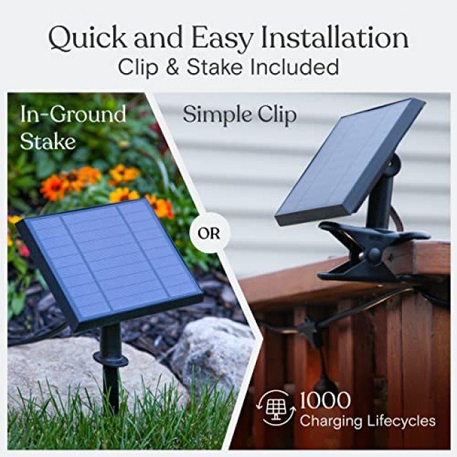 Brightech Ambience Pro Solar Powered Outdoor String Lights, Commercial Grade Waterproof,Shatterproof Patio Lights, 27 Ft Edison Bulbs, 1W LED, Soft White Light Brightech Ambience Pro Solar Powered Outdoor String Lights, Commercial Grade Waterproof,Shatterproof Patio Lights, 27 Ft Edison Bulbs, 1W LED, Soft White Light
