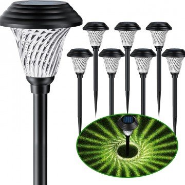 Jkoeier Solar Outdoor Lights, IP65 Waterproof Solar Pathway Lights,12 Hrs Long-Lasting Landscape Lighting Solar Garden Lights