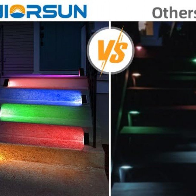 NIORSUN Solar Outdoor Step Lights Warm White Triangle IP67 Waterproof Auto on Off Decoration Deck Lights for Patio Yard, Driveway, Porch, Front Door, Sidewalk, 6 Pack NIORSUN Solar Outdoor Step Lights Warm White Triangle IP67 Waterproof Auto on Off Decoration Deck Lights for Patio Yard, Driveway, Porch, Front Door, Sidewalk, 6 Pack