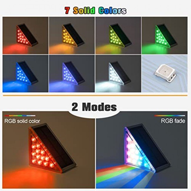 NIORSUN Solar Outdoor Step Lights Warm White Triangle IP67 Waterproof Auto on Off Decoration Deck Lights for Patio Yard, Driveway, Porch, Front Door, Sidewalk, 6 Pack NIORSUN Solar Outdoor Step Lights Warm White Triangle IP67 Waterproof Auto on Off Decoration Deck Lights for Patio Yard, Driveway, Porch, Front Door, Sidewalk, 6 Pack