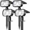 NYMPHY Solar Lights Outdoor Waterproof IP68, 56 LED 3 Lighting Modes Solar Powered Garden Yard Spot Solar Lights for Outside Landscape- 4 Pack (Cool White) NYMPHY Solar Lights Outdoor Waterproof IP68, 56 LED 3 Lighting Modes Solar Powered Garden Yard Spot Solar Lights for Outside Landscape- 4 Pack (Cool White)