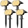 NYMPHY Solar Lights Outdoor Waterproof IP68, 56 LED 3 Lighting Modes Solar Powered Garden Yard Spot Solar Lights for Outside Landscape- 4 Pack (Cool White) NYMPHY Solar Lights Outdoor Waterproof IP68, 56 LED 3 Lighting Modes Solar Powered Garden Yard Spot Solar Lights for Outside Landscape- 4 Pack (Cool White)