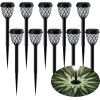 ruhotili Solar Outdoor Lights, Solar Lights Outdoor Waterproof IP65, Bright Powered by Solar Garden Lights for Patio, Yard, Driveway Decoration (10 Pack)