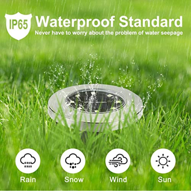 Solar Ground Lights, Waterproof Garden Upgraded Outdoor Bright in-Ground Landscape Lights for Pathway,Yard,Deck,Lawn,Patio,Walkway (12 Pack White Light)