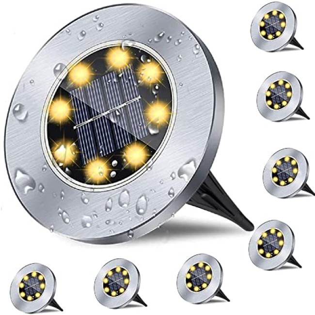 Solar Ground Lights, Waterproof Garden Upgraded Outdoor Bright in-Ground Landscape Lights for Pathway,Yard,Deck,Lawn,Patio,Walkway (12 Pack White Light)