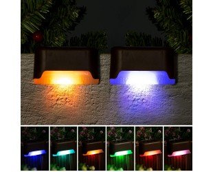 SOLPEX Solar Deck Lights Outdoor, 16 Pack Solar Step Lights Waterproof Led Solar Lights for Outdoor Decks, Stairs, Step , Fence, Yard, and Patio(Color Changing)