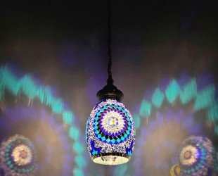 Handmade Retro Mosaic Pendant Lamps, Turkish Mosaic Single Chain Kitchen Island Lights, Cafe, Dining Room, Restaurant, Hotel Tiffany Lamp - Letsgosale.com