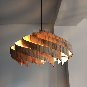 Oak Modern Chandelier for Staircase by Sonliner / Ceiling Lamp Majesty Natural OAK / Hand Made Unique Light / Pendant Nordic Lamp / Hanging - Letsgosale.com