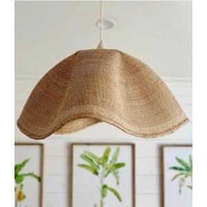 Woven Pendant Light Shade, Hanging Dancing Basket Lightshade, Handwoven With Ilala Palm. Coastal Pendant Light Shade - Letsgosale.com