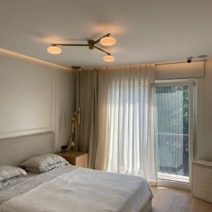 GEBET 3 Semi Flush Mount Lighting Close to Ceiling Fixture Geometric Shape Wide Lighting Fixture - Letsgosale.com