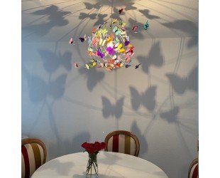 Butterfly One of a Kind Chandelier Assorted Colors in Different Sizes, Housewarming Rainbow Hanging Pendant Lamp Customizable Gift for Her - Letsgosale.com