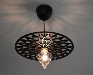 Black Gothic Rose Ceiling Lamp - Letsgosale.com