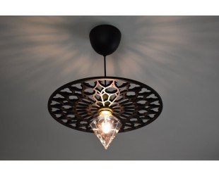 Black Gothic Rose Ceiling Lamp - Letsgosale.com
