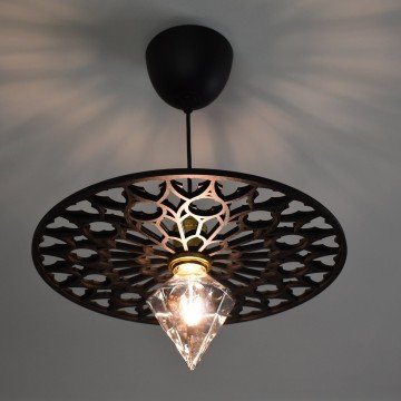 Black Gothic Rose Ceiling Lamp - Letsgosale.com