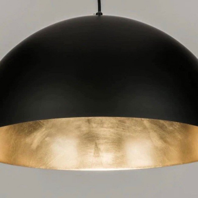 SET OF 2 Black Brass Dome Fixture Ceiling, Modern Ceiling, Kitchen Island Lights, Boho Pendant Lamp , Black Outside & Gold Inside - Letsgosale.com SET OF 2 Black Brass Dome Fixture Ceiling, Modern Ceiling, Kitchen Island Lights, Boho Pendant Lamp , Black Outside & Gold Inside - Letsgosale.com