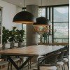 SET OF 2 Black Brass Dome Fixture Ceiling, Modern Ceiling, Kitchen Island Lights, Boho Pendant Lamp , Black Outside & Gold Inside - Letsgosale.com SET OF 2 Black Brass Dome Fixture Ceiling, Modern Ceiling, Kitchen Island Lights, Boho Pendant Lamp , Black Outside & Gold Inside - Letsgosale.com