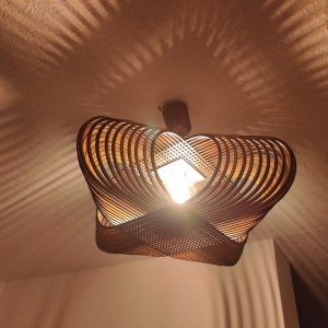Minimalist Design Ceiling Light 37x37x15cm for 3mm Wood digital Files With Lightburn Profiles - Letsgosale.com