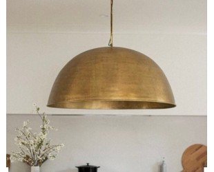 Antique Brass Dome Pendant Oxide Brass Ceiling Light Hammered Brass Dome Pendant Moroccan Pendant, Solid Brass - Letsgosale.com