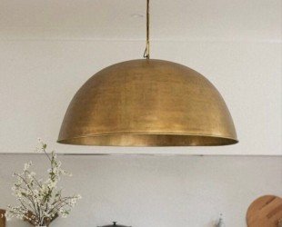 Antique Brass Dome Pendant Oxide Brass Ceiling Light Hammered Brass Dome Pendant Moroccan Pendant, Solid Brass - Letsgosale.com