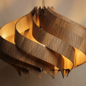 Handcrafted Wooden Pendant Light in Walnut Finish Scandinavian Style - Letsgosale.com