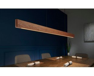 Seks Oval Linear Suspension Chandelier Wooden LED Chandelier Linear Lighting MCM Chandelier Hanging Scandi Light Restaurant Light - Letsgosale.com
