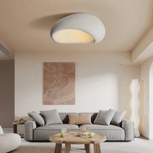 Oval Creative Ceiling Lamp Shade,modern Wabi-sabi Style Ceiling Light,elegant Nordic Living Room Ceiling Chandelier,minimalist Ceiling Lamp - Letsgosale.com