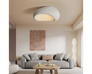 Oval Creative Ceiling Lamp Shade,modern Wabi-sabi Style Ceiling Light,elegant Nordic Living Room Ceiling Chandelier,minimalist Ceiling Lamp - Letsgosale.com