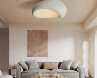 Oval Creative Ceiling Lamp Shade,modern Wabi-sabi Style Ceiling Light,elegant Nordic Living Room Ceiling Chandelier,minimalist Ceiling Lamp - Letsgosale.com