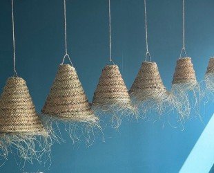 Pendant Light, Emma Désert Range Conical Shape, Natural Fiber Suspension, Lampshade - Letsgosale.com