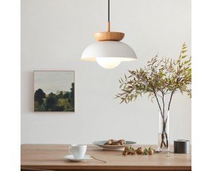 Japanese Log Style Pendant Light,modern Minimalist Dining Room Lighting Chandelier,nordic Metal Wood Hanging Lamp - Letsgosale.com
