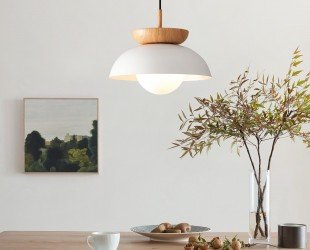 Japanese Log Style Pendant Light,modern Minimalist Dining Room Lighting Chandelier,nordic Metal Wood Hanging Lamp - Letsgosale.com