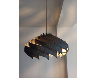 Black Wood Pendant Light Mid Century Modern Handmade Lamp Ceiling Lamp Chandelier Lighting Industrial Lamp Wood Lamp Shade - Letsgosale.com